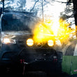 Load image into Gallery viewer, Rigid Industries 360-Series 9in LED Off-Road Spot Beam - Amber - Side View