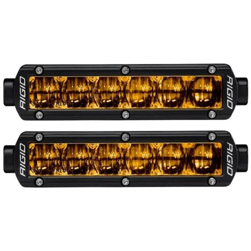 Rigid Industries 6in SR-Series Pro Dot / SAE Fog Lights (Pair) - Selective Yellow - Main Product View