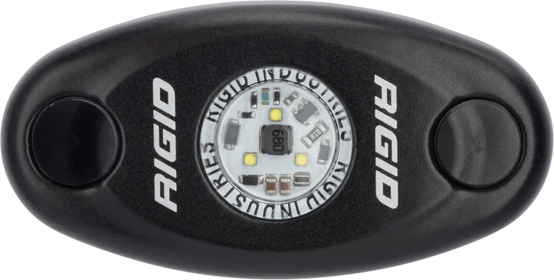 Rigid Industries A-Series Light - Black - High Strength - Amber - Side View