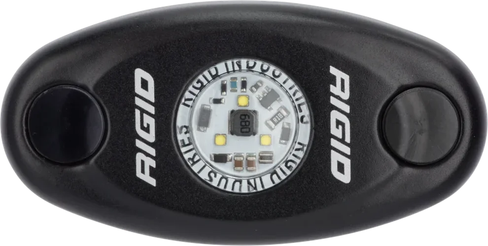 Rigid Industries A-Series Light - Black - High Strength - Red - Side View