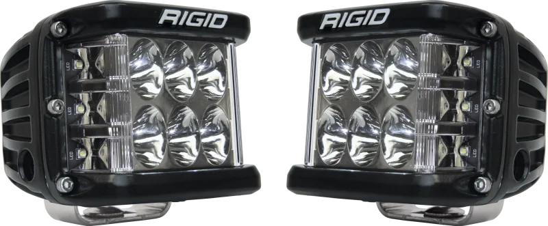 Rigid Industries D-SS - Driving - Set of 2 - Black Housing - Side View