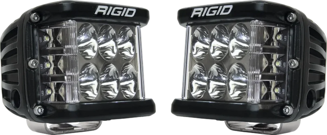 Rigid Industries D-SS - Driving - Set of 2 - Black Housing - Side View