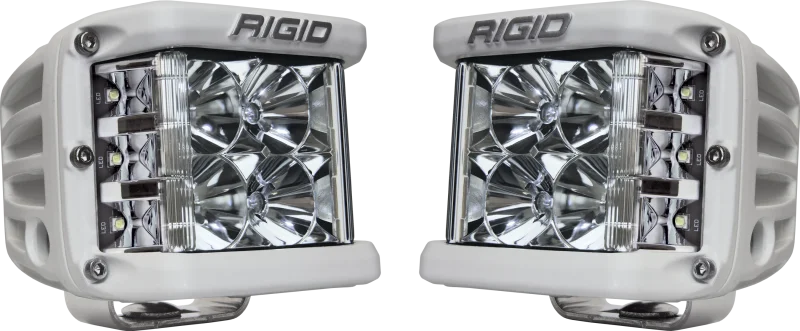 Rigid Industries D-SS - Flood - Set of 2 - White Housing - Side View