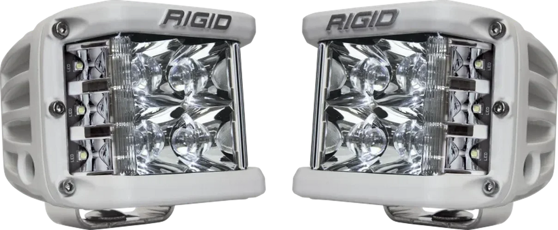 Rigid Industries D-SS - Spot - Set of 2 - White Housing - Side View