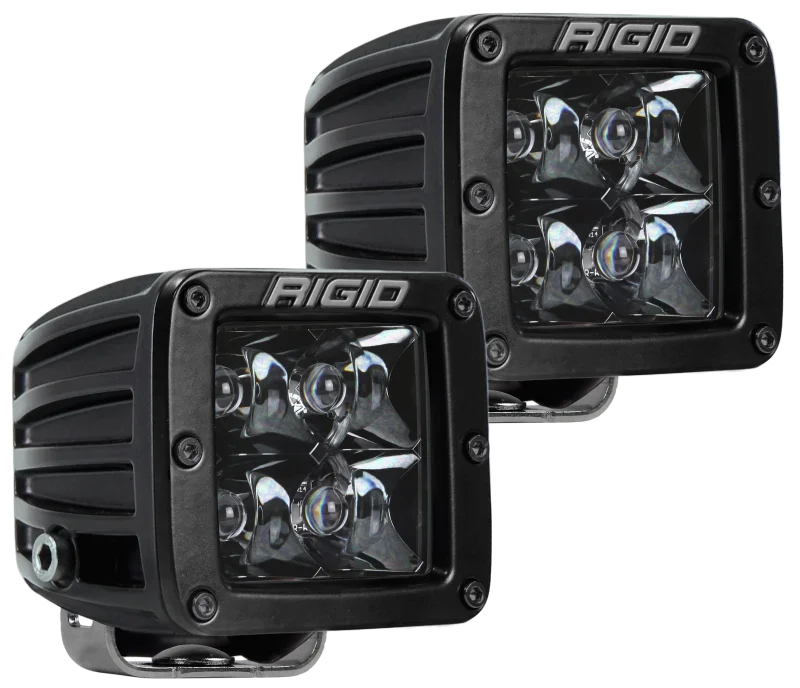 Rigid Industries D-Series Midnight Edition - Spot - Set of 2 - Side View