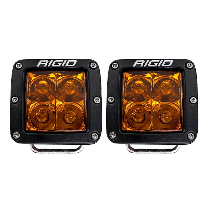 Rigid Industries D-Series Spot w/ Amber PRO Lens (Pair) - Main Product View
