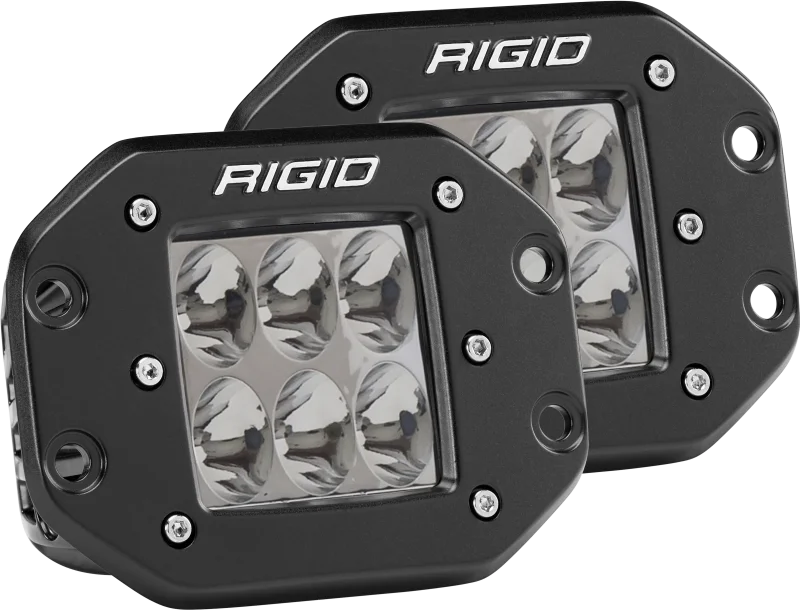 Rigid Industries D2 - Flush Mount - Driving Pair - Side View
