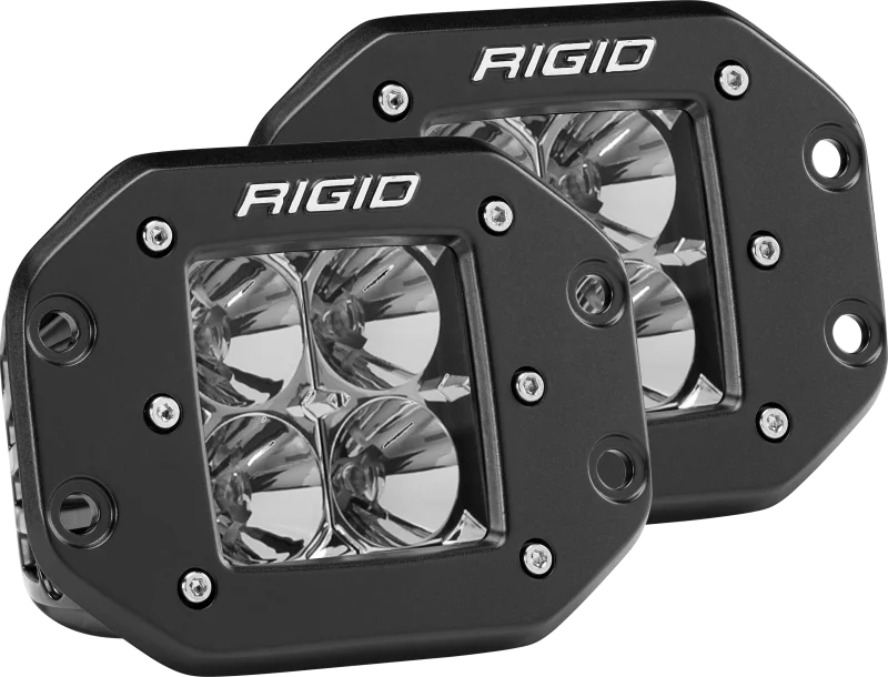 Rigid Industries Dually - Flush Mount - Flood - Set of 2 - Side View