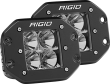 Load image into Gallery viewer, Rigid Industries Dually - Flush Mount - Flood - Set of 2 - Side View