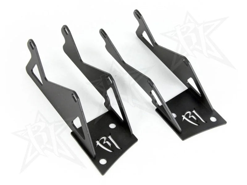 Rigid Industries Jeep JK - Double A-Pillar Mount - Mounts 2 sets of Dually/D2 - Side View