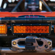Load image into Gallery viewer, Rigid Industries Protective Polycarbonate Cover - Dually/D2 - Yellow - Installation View