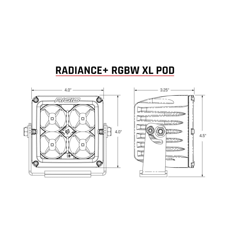 Rigid Industries Radiance+ Pod XL RGBW - Pair - Installation View