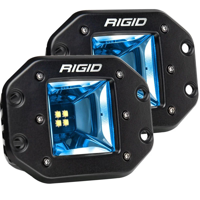 Rigid Industries Radiance+ Scene RGBW Flush Mount - Pair - Side View
