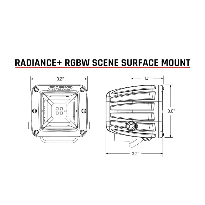 Rigid Industries Radiance+ Scene RGBW Surface Mount - Pair - Main Product View