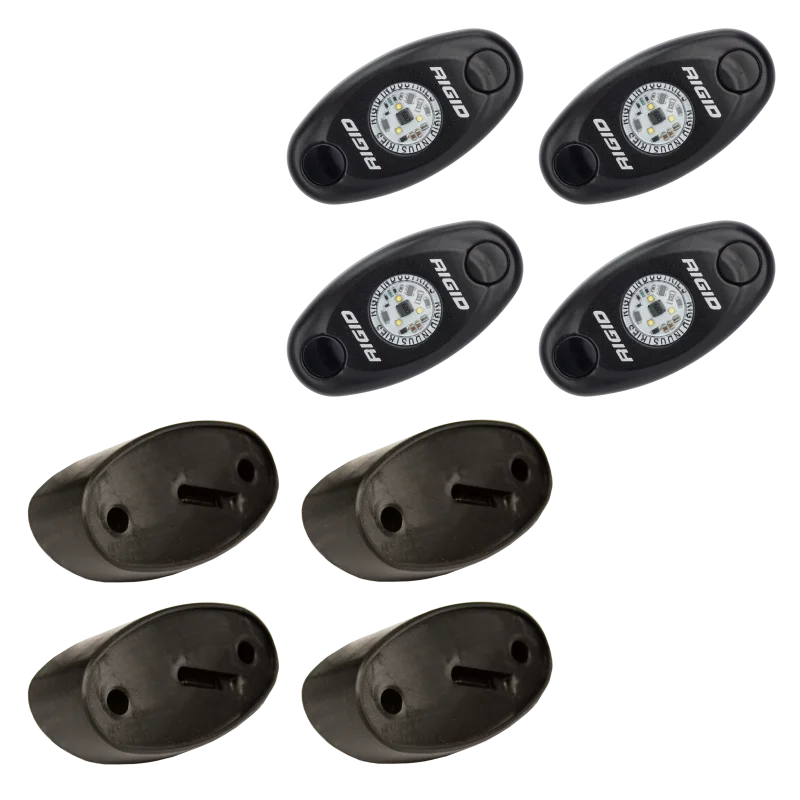 Rigid Industries Rock Light Kit- Blue (4 lights) - Back View