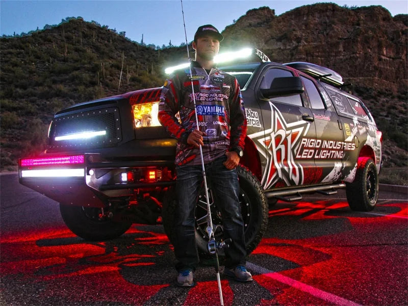 Rigid Industries Rock Light Kit- Cool White (4 lights) - Back View