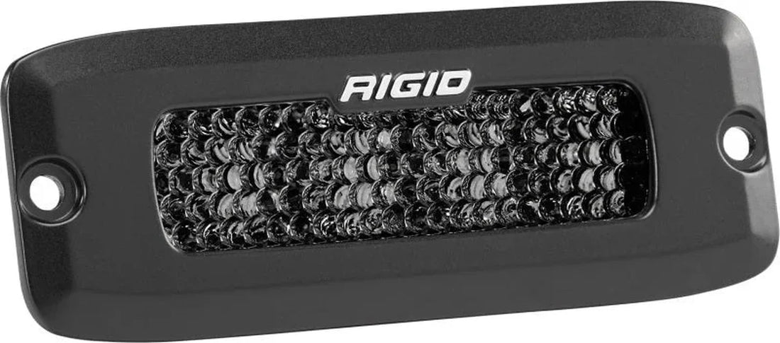 Rigid Industries SR-Q Series PRO Midnight Edition - Spot - Diffused - Pair - Back View