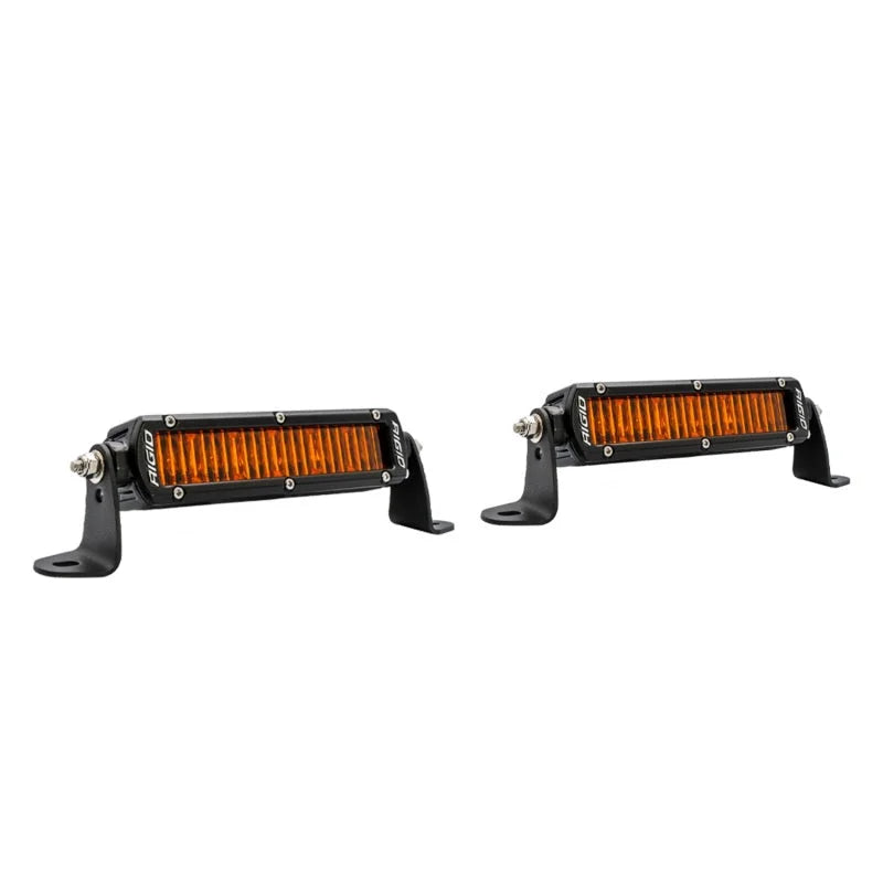 Rigid Industries SR-Series SAE 6in. w/ Amber PRO Lens (Pair) - Side View