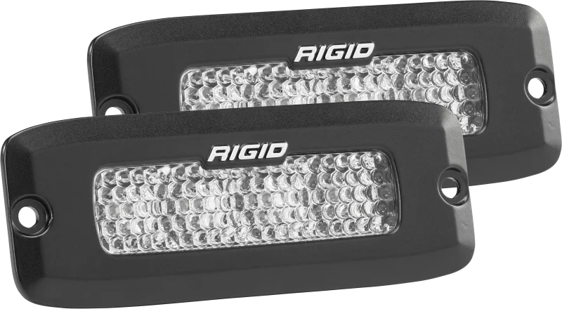 Rigid Industries SRQ - 60 Deg. Lens - White - Flush Mount - Set of 2 - Side View