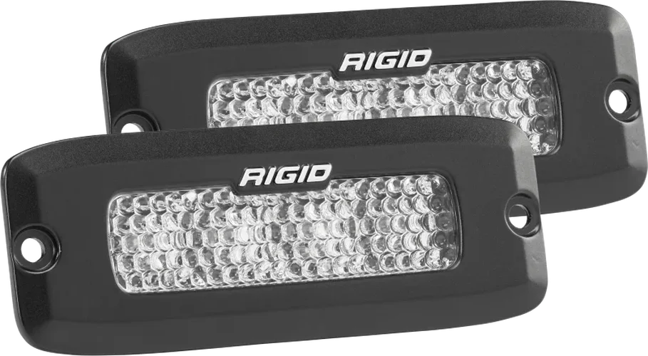 Rigid Industries SRQ - 60 Deg. Lens - White - Flush Mount - Set of 2 - Side View