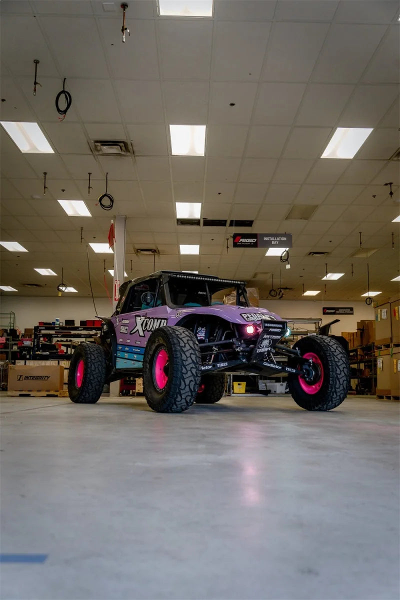 Rigid Industries x SHREDDY 360-Series 6in Lights w/Wt Bcklght (2) + 6 Covers (2 Pink/2 Teal/2 Blk) - Installation View