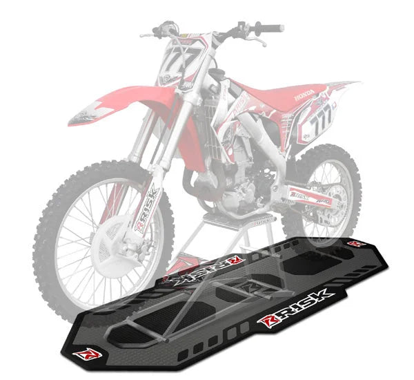 Risk Racing Factory Pit Mat - Gray/Black 00244 - Side View