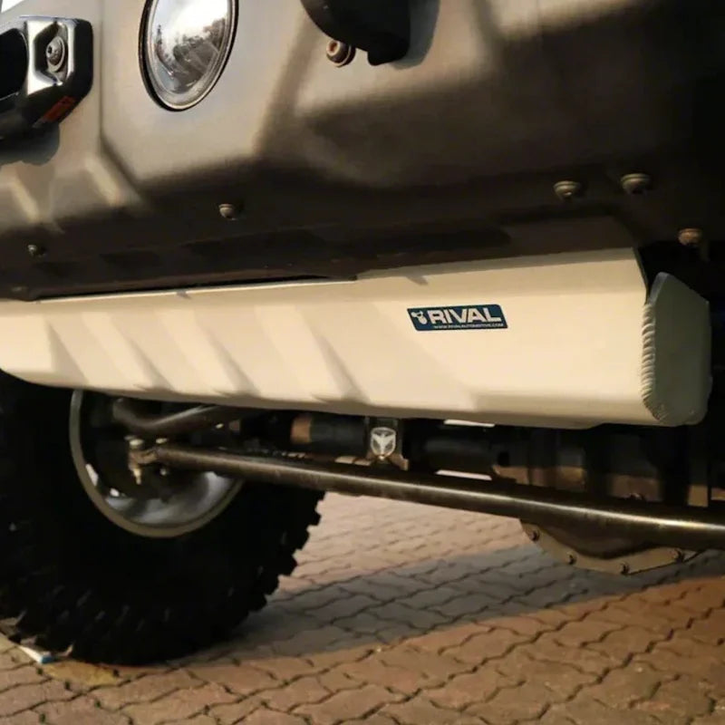 Rival 4x4 Aluminum Sway Bar Skid Plate fits 2018-2026 Jeep Wrangler JL / 2020-2026 Jeep Gladiator - Side View