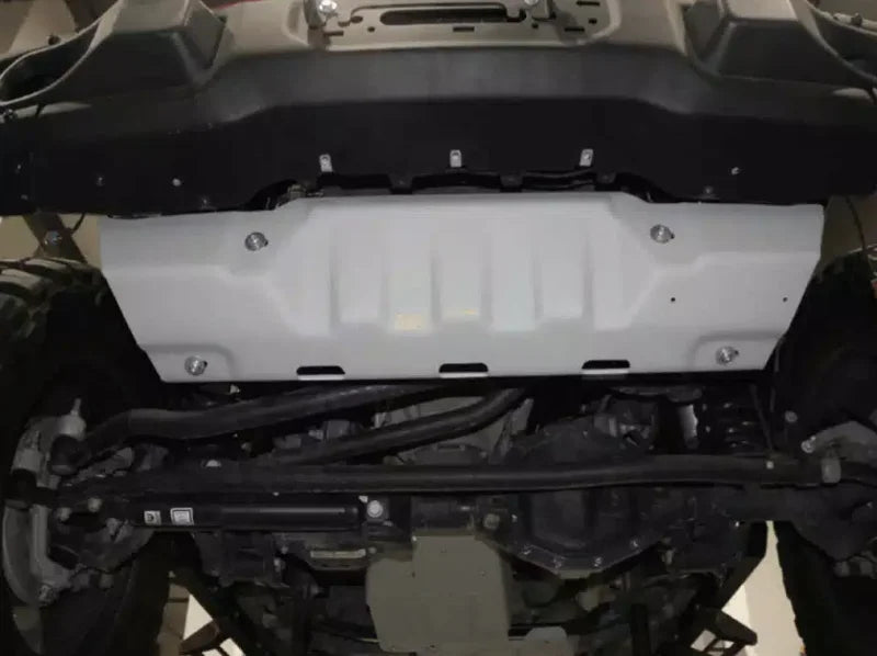 Rival 4x4 Aluminum Sway Bar Skid Plate fits 2018-2026 Jeep Wrangler JL / 2020-2026 Jeep Gladiator - Installation View