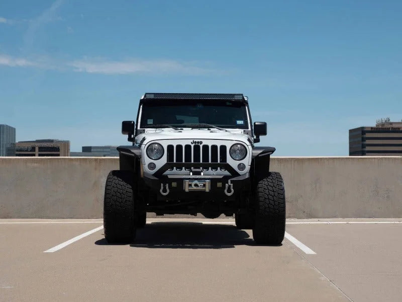 Road Armor 07-18 Jeep Wrangler JK Stealth Front Fender Flare Body Armor w/LED DRL - Tex Blk - Additional View 8