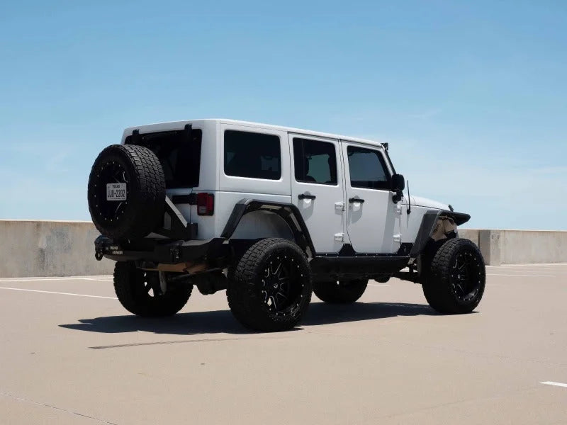 Road Armor 07-18 Jeep Wrangler JKU 4DR Stealth Rear Fender Flare Body Armor - Tex Blk - Additional View 5