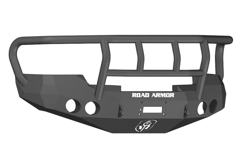 Road Armor 08-13 GMC 1500 Stealth Front Winch Bumper w/Titan II Guard - Tex Blk