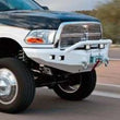 Load image into Gallery viewer, Road Armor 10-18 Ram 2500 Stealth Front Winch Bumper w/Pre-Runner Guard - Tex Blk - Main Product View