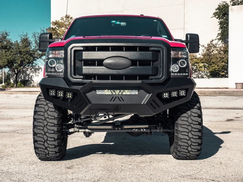Road Armor 11-16 Ford F-250 SPARTAN Front Bumper - Tex Blk - Back View