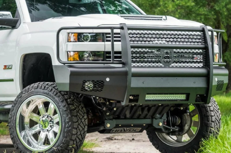 Road Armor 15-19 Chevy 2500 Vaquero Front Bumper Full Guard - Tex Blk - Side View