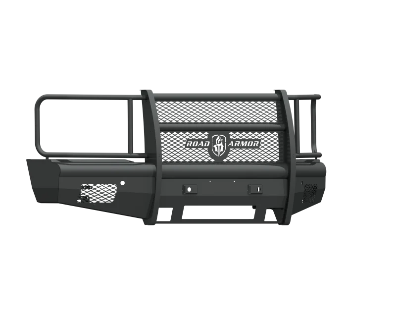 Road Armor 15-19 Chevy 2500 Vaquero Front Bumper Full Guard - Tex Blk - Installation View
