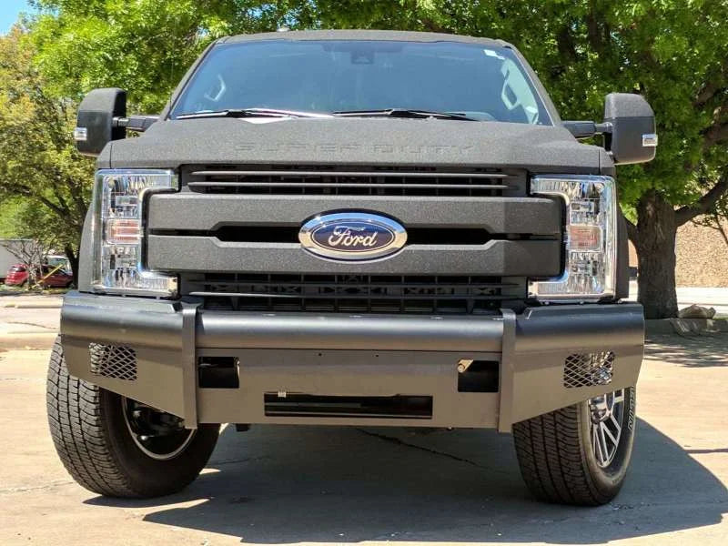 Road Armor 17-20 Ford F-250 Vaquero Front Non-Winch Bumper - Tex Blk - Side View
