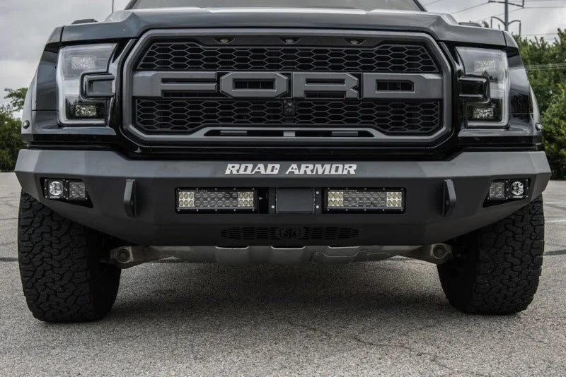 Road Armor 17-20 Ford Raptor Stealth Front Non-Winch Bumper - Tex Blk - Main Product View