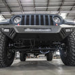 Load image into Gallery viewer, Road Armor 18-20 Jeep Wrangler JL SPARTAN Bolt-On Front Bumper Skid Plate Guard - Tex Blk - Back View