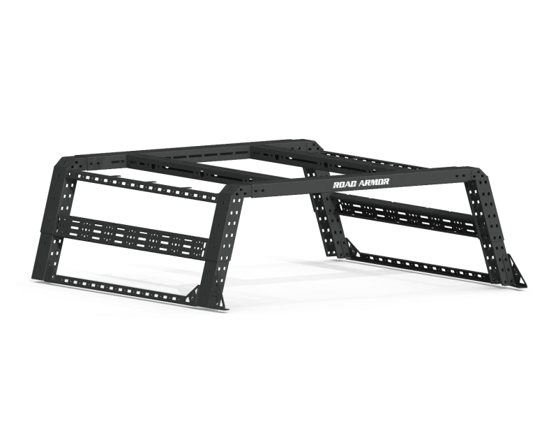 Road Armor Universal 5-1/2-6ft Beds TRECK Adj Bed Rack Strap/Rails - Tex Blk (w/o Brackets)