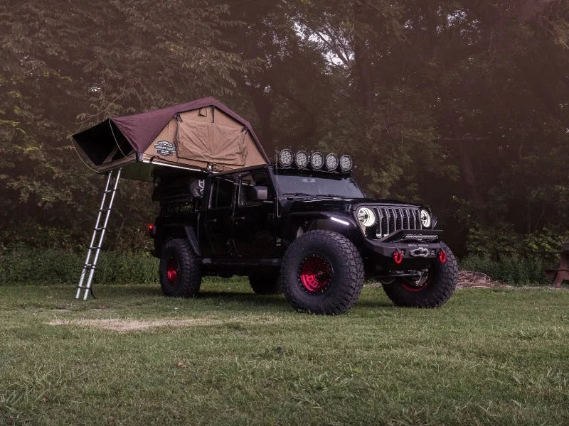Road Armor Universal 5ft Bed TRECK Adj Bed Rack - Tex Blk (w/o Brackets) - Back View