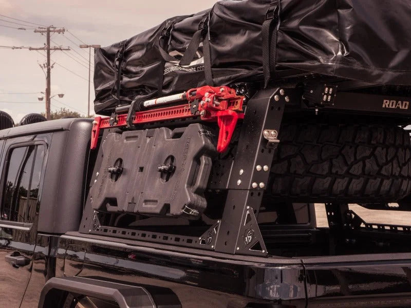Road Armor Universal 5ft Bed TRECK Adj Bed Rack - Tex Blk (w/o Brackets) - Installation View