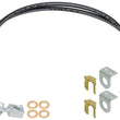 Load image into Gallery viewer, RockJock 2014+ JK Braided Brake Hose Kit Front 35in Long w/ Single Groove End Hoses