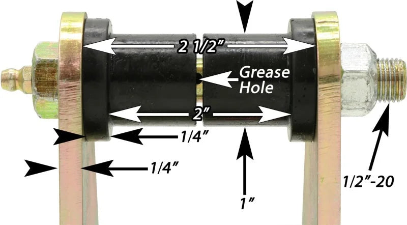 RockJock 76-86 CJ Front Tow Shackles with Hardware - Side View