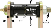 Load image into Gallery viewer, RockJock 76-86 CJ HD Leaf Spring Shackles Front w/ Urethane Bushings HD Greasable Bolts Pair - Side View