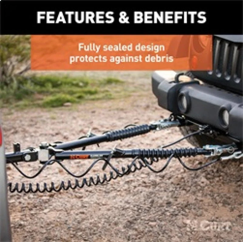 RockJock Curt Rambler Steel RV Tow Bar 7500lbs 2in Shank - Back View