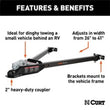 Load image into Gallery viewer, RockJock Curt Tow Bar with Adjustable Width Arms Car Mount 2in Ball 5000lbs - Side View