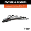 Load image into Gallery viewer, RockJock Curt Tow Bar with Adjustable Width Arms Car Mount 2in Ball 5000lbs - Back View