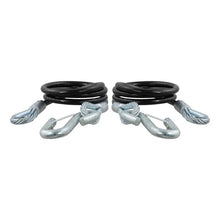 Load image into Gallery viewer, RockJock Curt Towing Safety Cable Kit 44 1/2in Long w/ 2 Snap Hooks 5000lbs 2-Pack - Main Product View