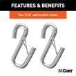 Load image into Gallery viewer, RockJock Curt Towing Safety Cable Kit 44 1/2in Long w/ 2 Snap Hooks 5000lbs 2-Pack - Additional View 6
