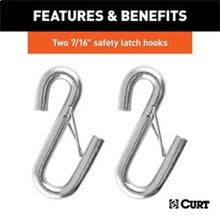 Load image into Gallery viewer, RockJock Curt Towing Safety Cable Kit 44 1/2in Long w/ 2 Snap Hooks 5000lbs 2-Pack - Additional View 6